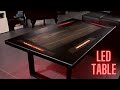 LED lit coffee table - Bok Oak Epoxy Resin