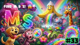 Find M &amp; S 😱🔍 | Funny Jungle Letter Hunt 🌈 | Kids Learning Game | Jungle Hunt #33 🐶🐵🐍