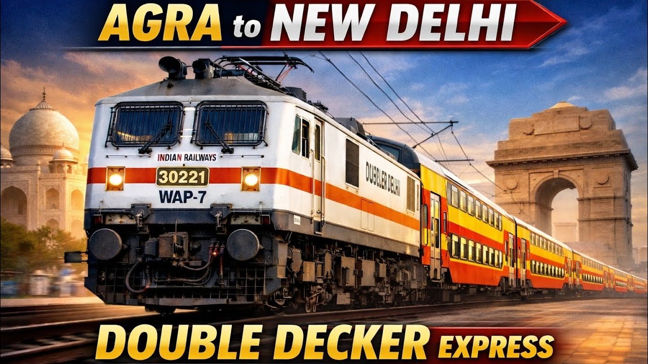 Agra - New Delhi Double Decker Express | Indian Train Simulator Gameplay 