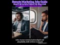 Remote marketing jobs  remote marketing agency  remote marketing