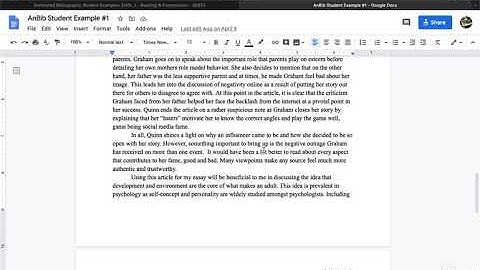 LBCC ENGL 1: AnBib Student Examples