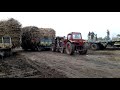 Belarus tractor pulling sugarcan heavy load 8 Wheeler trailer