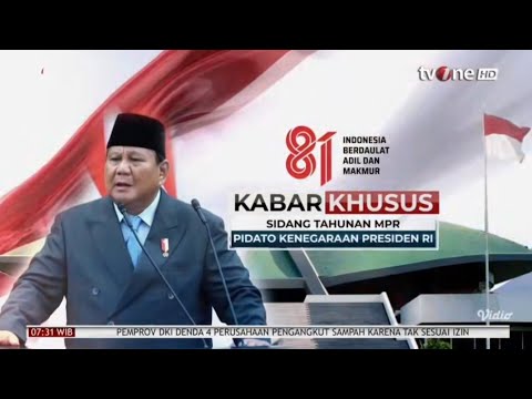 OBB Kabar Khusus Sidang Tahunan MPR Pidato Kenegaraan Presiden RI @ tvOne (14/08/2026) 