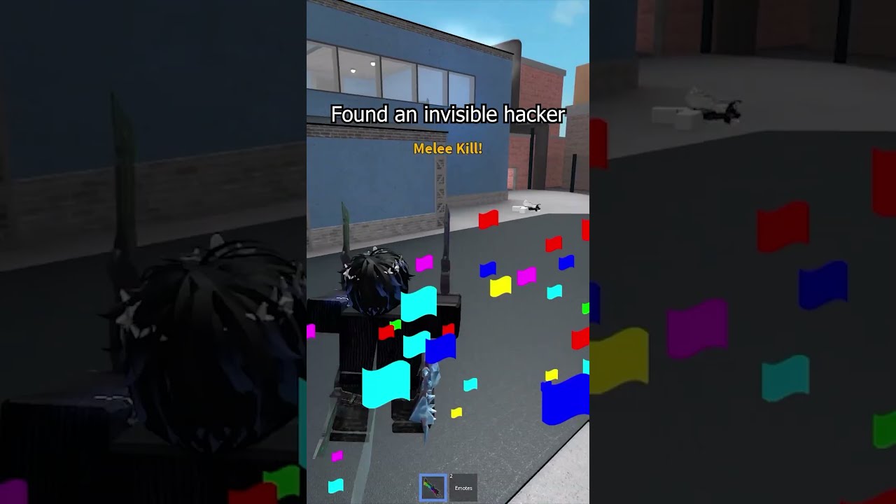 MM2 Funny Moments Invisible Hacker Goes Flying