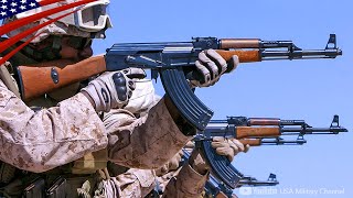 American Soldiers Fires Foreign Assault Rifles - AK-47, FAMAS, etc.