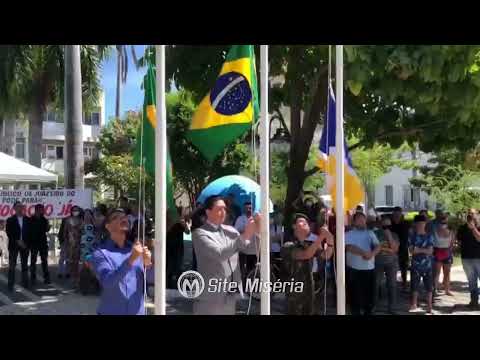 Ato cívico na sede da prefeitura dos 111 anos de emancipação política de Juazeiro do Norte