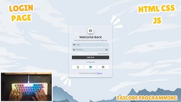 ASMR CODE - Create a login page with HTML CSS JS  - Free Source Code