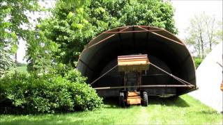 Moving a Port-A-Hut Garage with a Case 1816B Uniloader - Full by 715combine 469 views 8 years ago 18 minutes