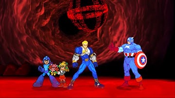 Marvel vs Capcom 2: Captain America, Mega Man, and Captain Commando arcade playthrough