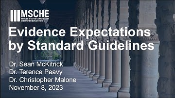 Evidence Expectations by Standard Guidelines