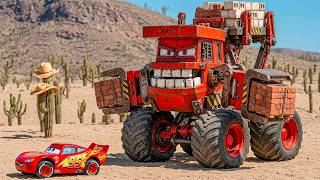 Epic Escape Lightning McQueen vs BRICKHEAD MONSTER TRUCK in BeamNG.Drive screenshot 5