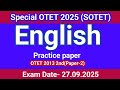 Special OTET 2025 English // SOTET 2025 // OTET 2023 Paper-2 Question solved