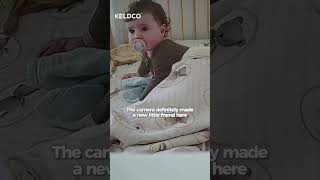 The indoor camera caught this little one slowly becoming fascinated by it 🥹