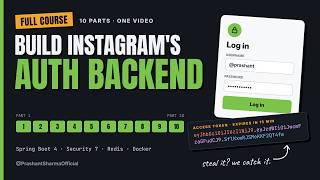Spring Boot JWT Authentication Full Course | Build Instagram's Auth Backend