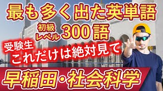 【早稲田・社会科学】過去最も多く出た初級英単語TOP300（2024年度入試版）