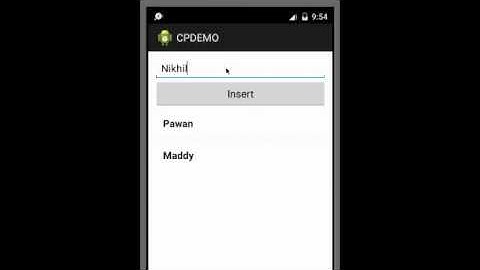 Android Custom Content Provider