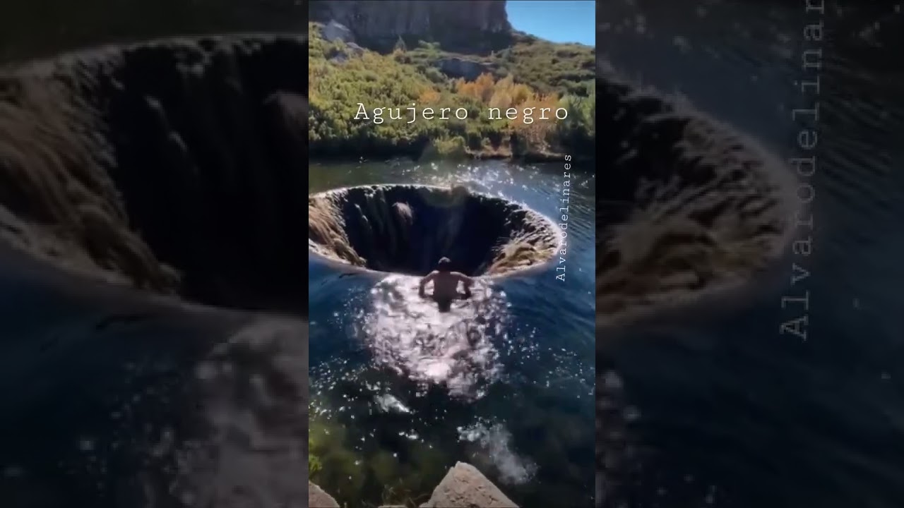 A aparecido un agujero negro en mi piscina.Traga agua de miedo#shorts #reels #tiktok #lago