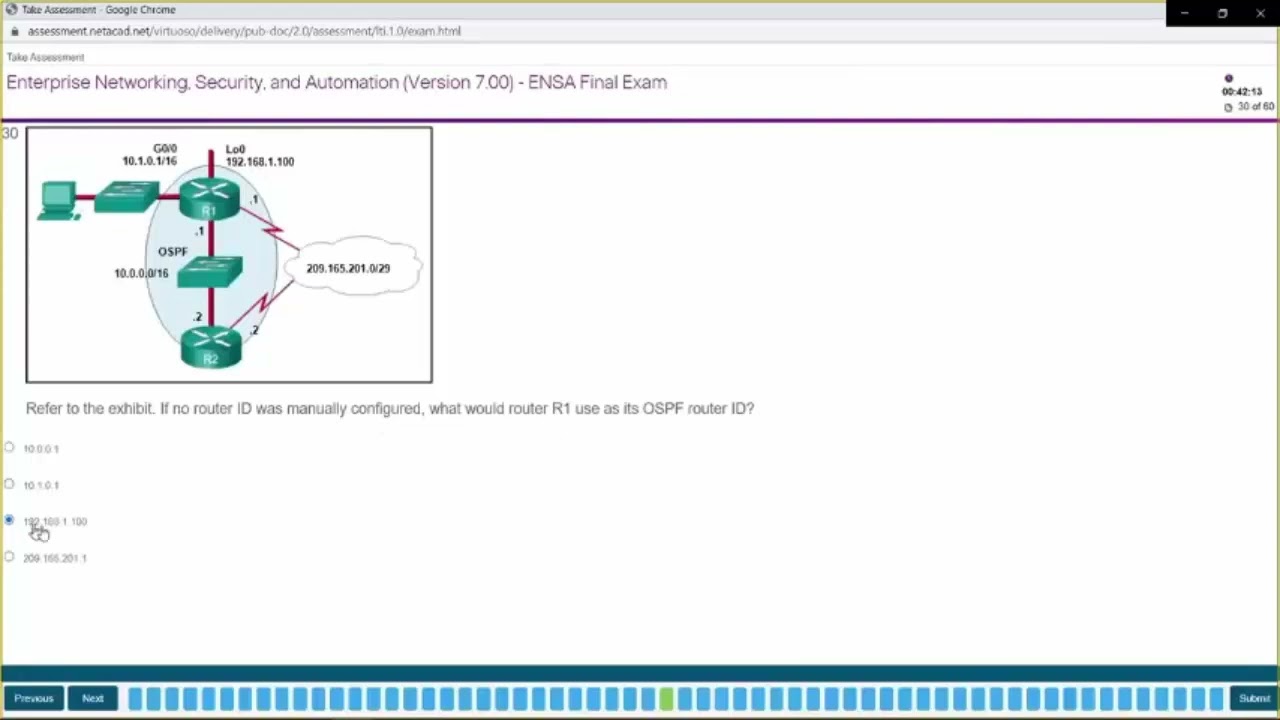 CCNA 3 v7 – Enterprise Networking, Security, and Automation v7 0 ENSA Final Exam Answers