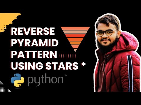 Print a Reverse Pyramid Pattern Using Stars in Python | Python Exercises for Beginners Day # 24