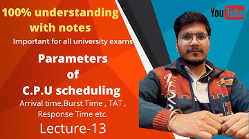 What is Arrival, Burst, Completion, Turnaround, Waiting and Response time in CPU Scheduling