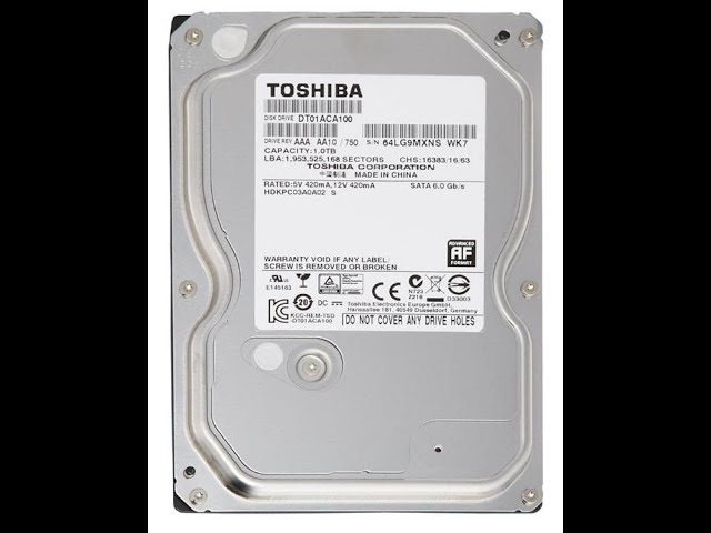 DT01ACA100 Toshiba Desktop 1TB 7200RPM SATA 6Gbps 32MB Cache (512e