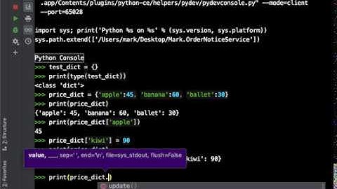 python Dictionary 基本操作