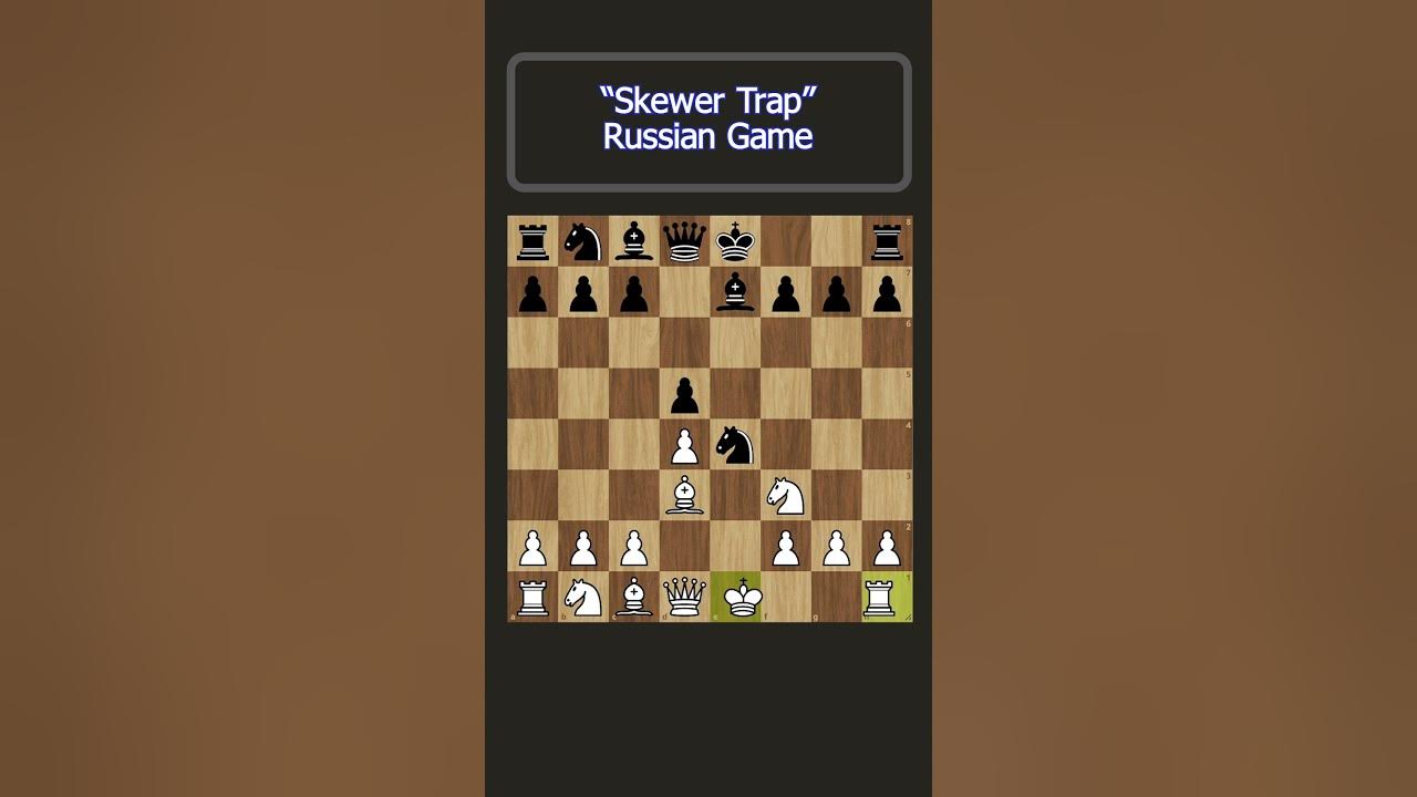 Learn the Russian Game Trap in Chess. #chesstok #chess #chessgame #che