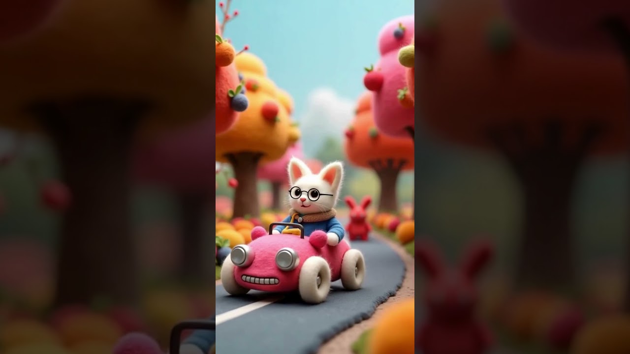 "🐰🚗 RABBIT STEALS CAT’S CAR! 😱 Hilarious Pet Chaos for Kids | Animal Friendship 