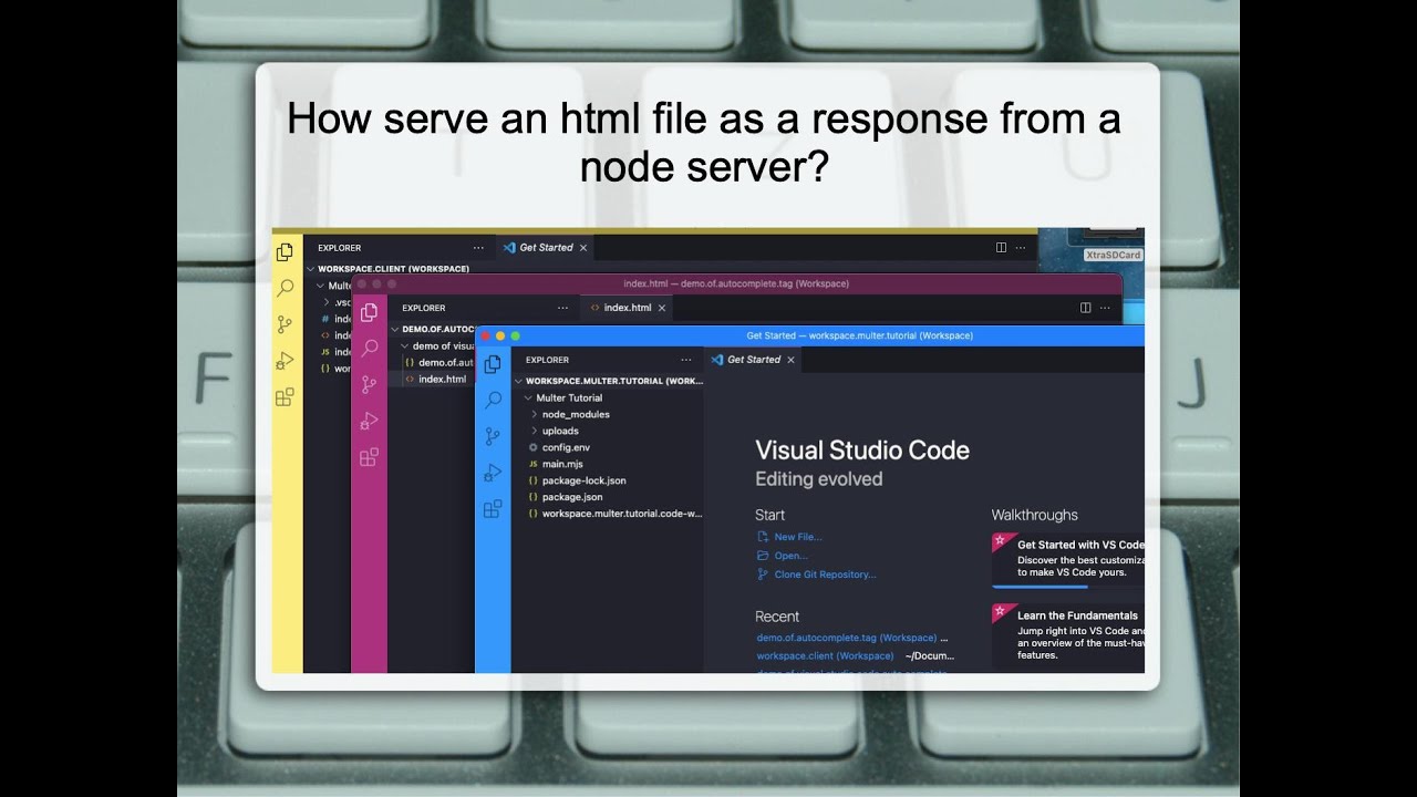 How to send to the client an html file from a node module - YouTube
