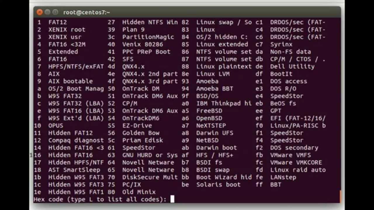 Дос н. 3.4 Centos. Ext4 (fourth Extended file System. Centos parted. Hidden fat Type.