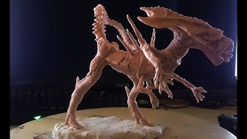 Xenomorph Alien Queen sculpture timelapse - part 5 - Finishing sculpt