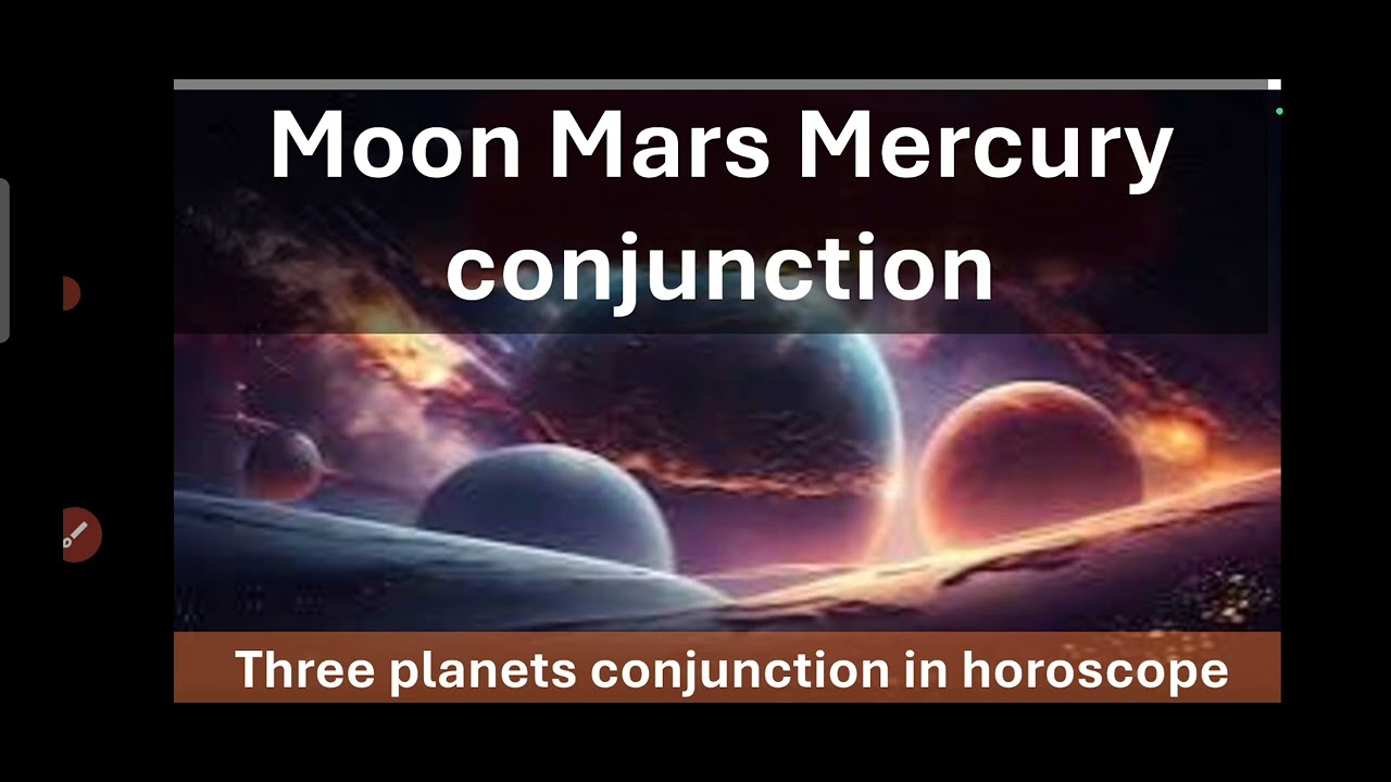 Moon Mars Mercury conjunction ll three planets conjunction ll chandra mangal budh yuti