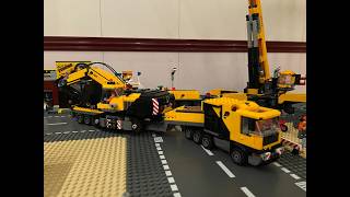 Lego Construction Heavy Duty 4 Axle Truck And Lowboy Trailer With Suspension Moc, 60478