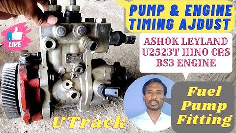 Hino CRS Engine ka Fuel Pump & Engine Timing 🔥Ashok Leyland U 2523T ka Pump Timing Kaise Set Kare,