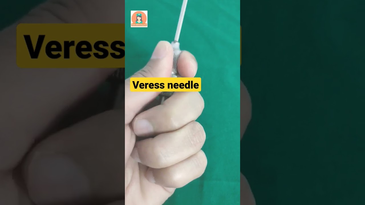 Veress needle || Use in phemoperitoneal for Laproscopic surgery || 