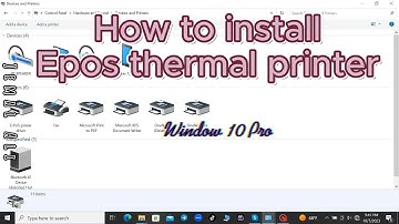Win 10 Epos Thermal Printer Driver Installation Guide