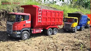 MOBIL TRUK TRONTON MUAT PASIR GUNUNG - SIMULASI ALAT BERAT LOADER BEKO KERUK RC