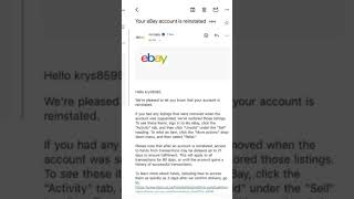 Your eBay Account has Been Permanently Suspended - How to Reinstate eBay Seller Account in 2026