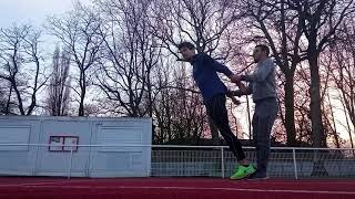 SPRINT partie 2 , départ technique , approche & apprentissage starting-block , 100 m , DRONE Mini 2