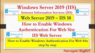 Web Server 2019 – IIS 10  How to Enable Windows Authentication For Web Site step by step -10