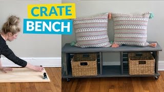60 Second Crate Bench https://www.hometalk.com/28605746/easy-crate-bench-on-wheels Hometalk The World