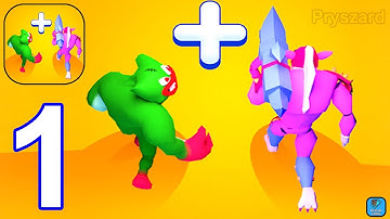 Merge Monster: Wuggy Evolution - Gameplay Walkthrough Part 1 Levels 1-14 (iOS,Android Gameplay)