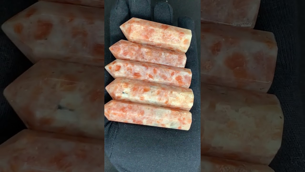 Indian Sunstone Towers | Natural Crystal Point | Healing Stone | Reiki | Meditat