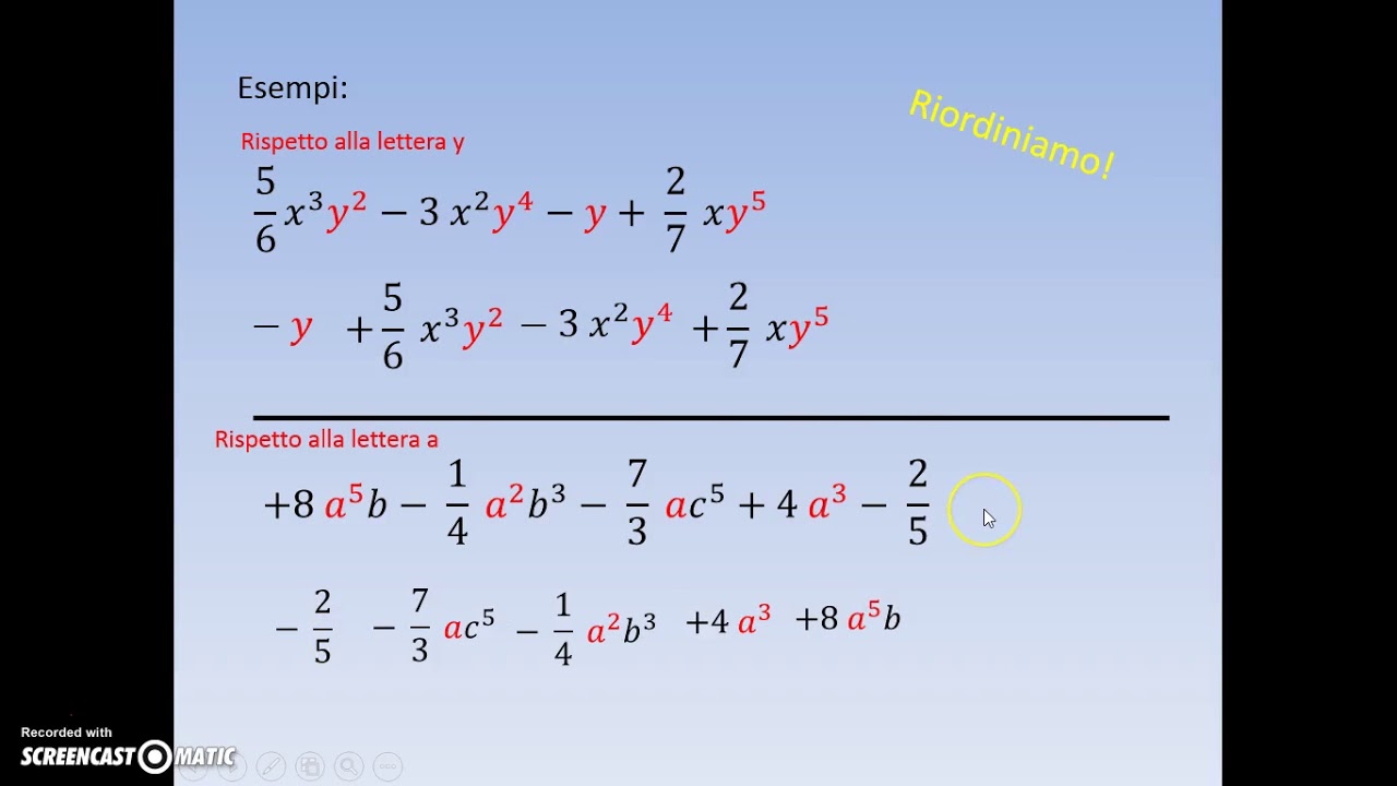 calcolo letterale parte 2