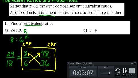 Equivalent Ratios and Proportions