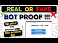 REAL OR FAKE PROOF VIDEO Fastest BLS italy visa appointment Bot | Auto Booking BOT