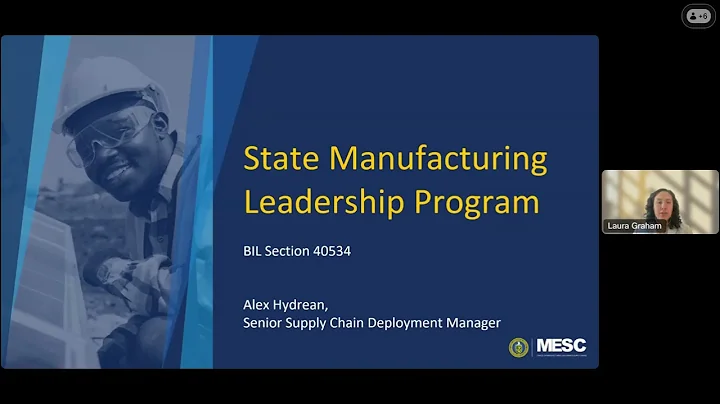 Funding recap​ webinar: DOE Programs for​ Smart Manufacturing and​ Battery Collection & Recycling​