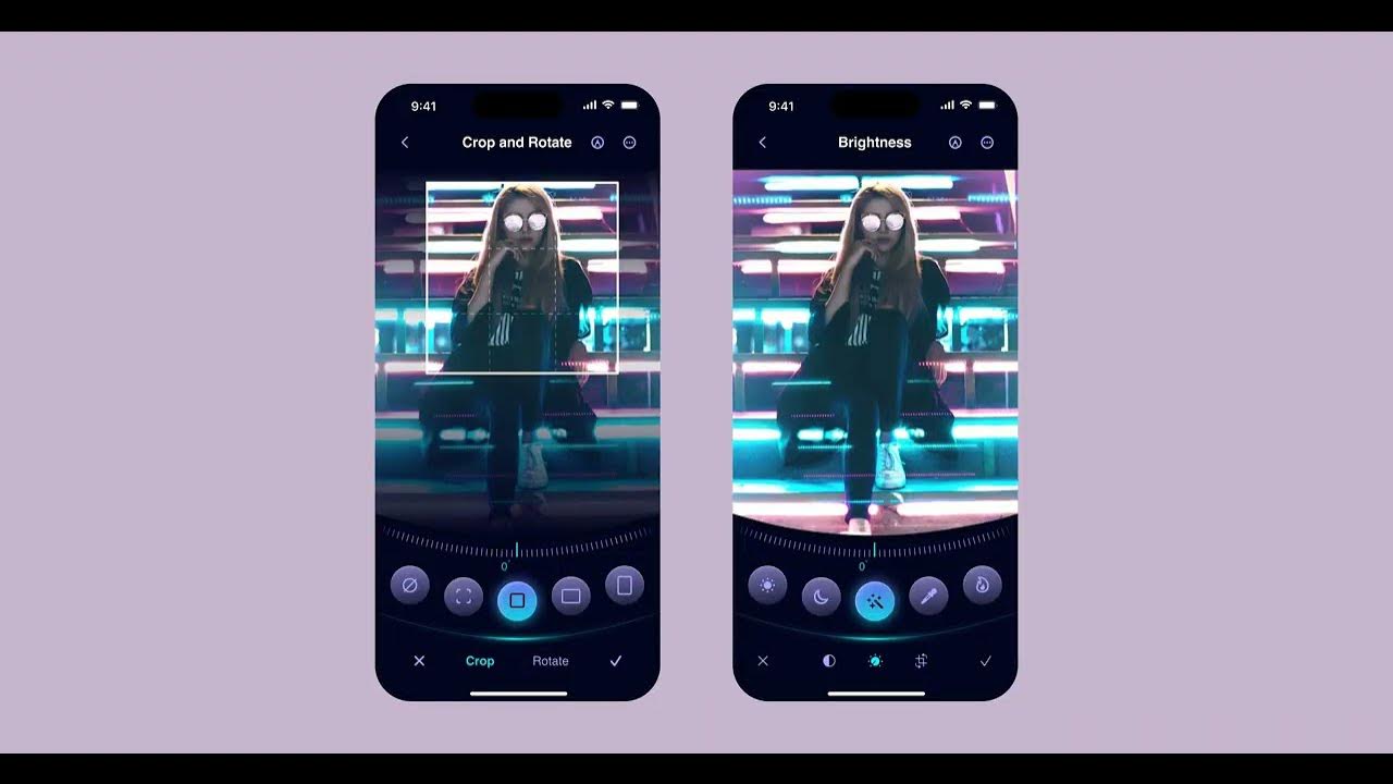 Camera Photo Editing App Part 4 Brightness / Crop and Rotate Screen