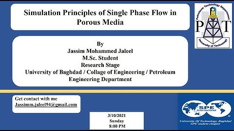 Simulation Principles of Single Phase Flow in Porous Media
