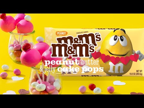 M&M'S Peanut Butter and Jelly Cake Pops 